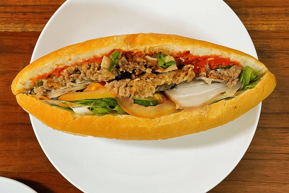 Banh Mi Madam Khanh is known for its crispy baguette, generous portions, and savory pate
